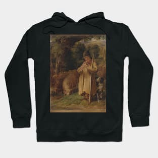 Shepherd Boy Playing a Flute by John Linnell Hoodie